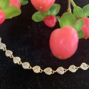 ❣️Swarovski Crystals❣️14K Gold Pleated Necklace